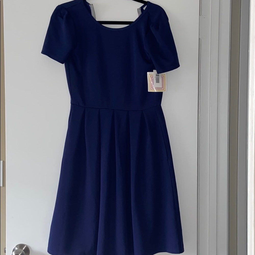 NEW LULAROE XS NAVY BLUE DRESS ZIP UP